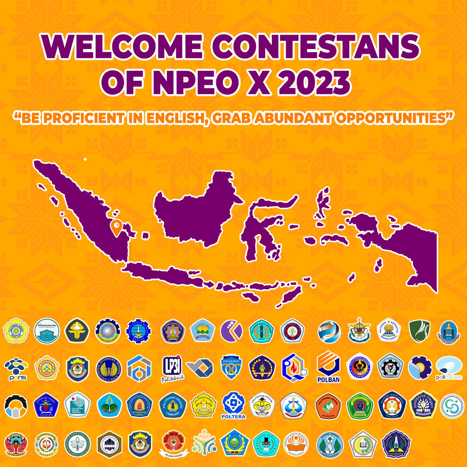 WELCOME CONTESTANTS OF NPEO X 2023